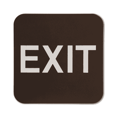 Brown Exit ADA Braille Sign