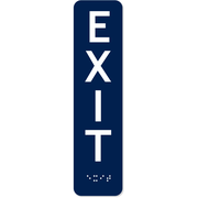 Vertical Exit 8" x 2" ADA Braille Sign