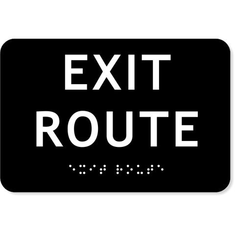 Exit Route 4" x 6" ADA Sign