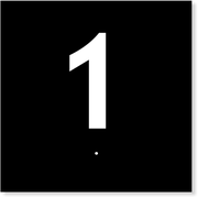 Elevator Door Jam 4" x 4" ADA Number Sign