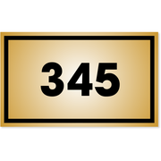 Rectangle 3" x 5" Number Sign