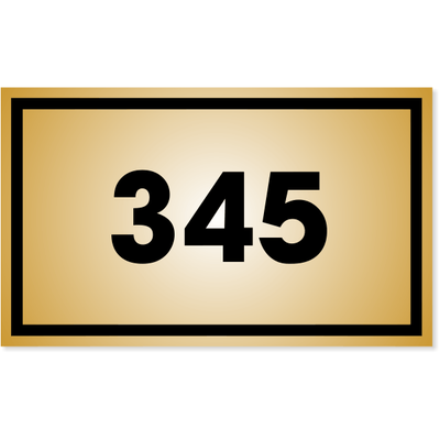 Rectangle Number Sign | 3" x 5"