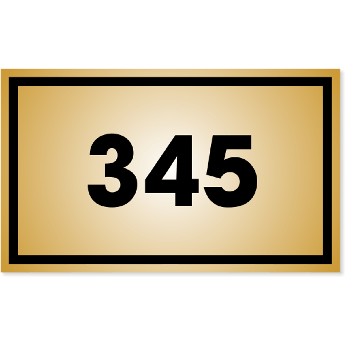 Rectangle Number Sign | 3" x 5"