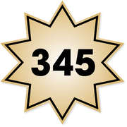 Sunburst 4" x 4" Number Sign