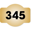 Dome Badge Number Sign | 3" x 4"