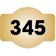 Dome Badge 3" x 4" Number Sign