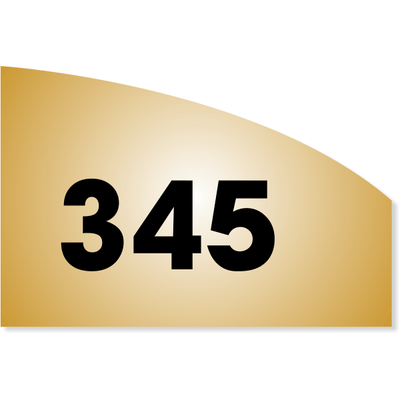 Curved Number Sign | 4" x 6"