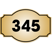 Decorative Dome Badge 4" x 6" Number Sign
