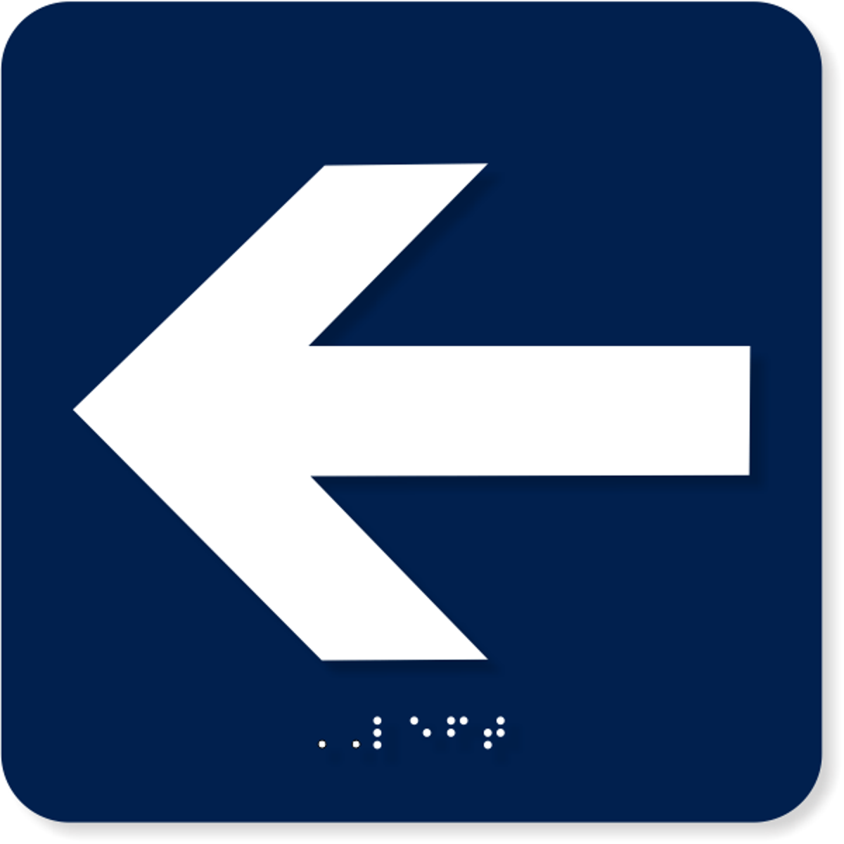 ADA Left Arrow Symbol Sign | 6" x 6"
