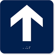  Up Arrow 6" x 6" ADA Symbol Sign 
