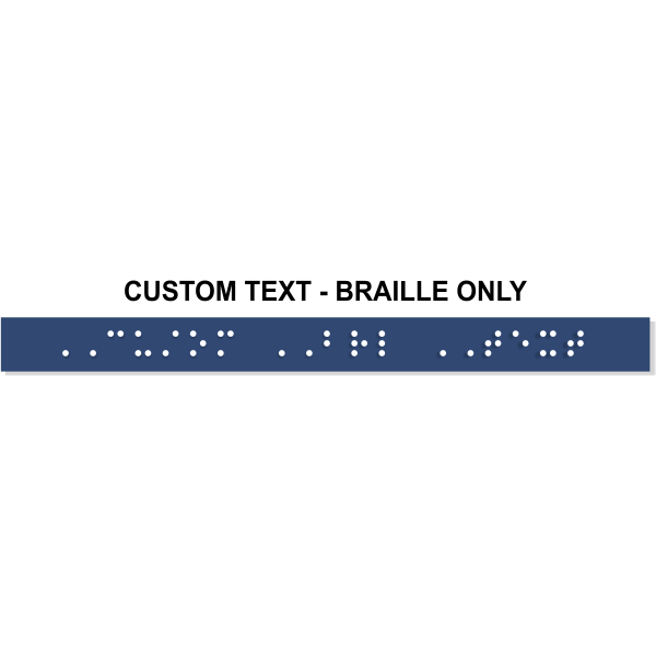 Custom 1/2" x 6" Braille Patch