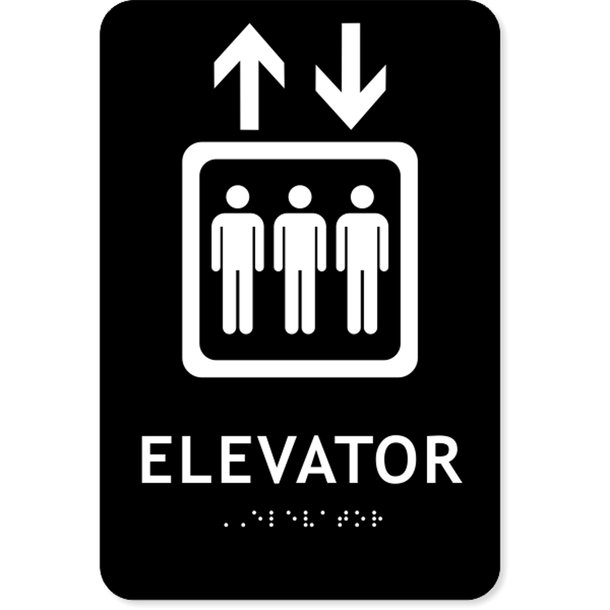 ADA Elevator Icon Sign | 9" x 6"