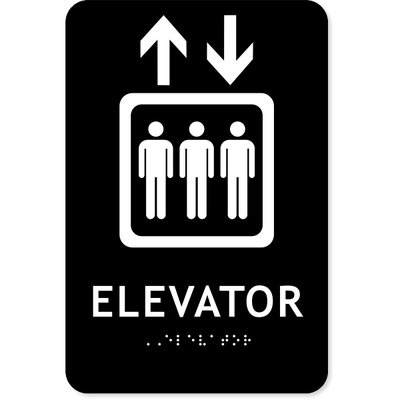 ADA Elevator Icon Sign | 9" x 6"