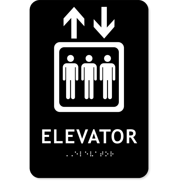 Elevator Icon 9" x 6" ADA Sign