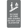 ADA In Case of Fire Use Stairs Icon Sign | 12" x 6"