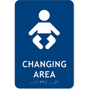 Baby Changing Area Icon 9" x 6" ADA Sign