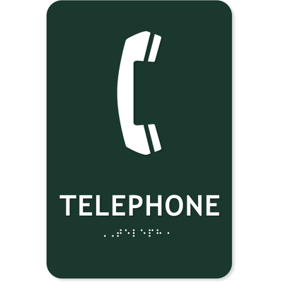ADA Telephone Icon Sign | 9" x 6"