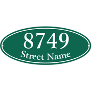 Oval Border Street Name 5" x 12" Home Address Sign