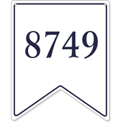 Bunting Border 12" x 10" House Number Sign 
