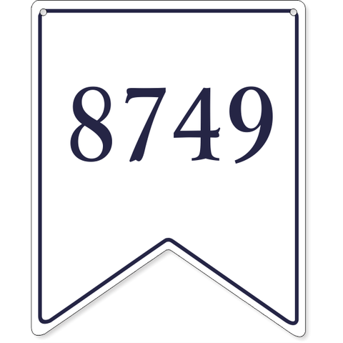 Bunting Border 12" x 10" House Number Sign 