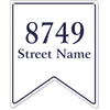 Bunting Border Home Address Sign w/ Street Name | 12" x 10"