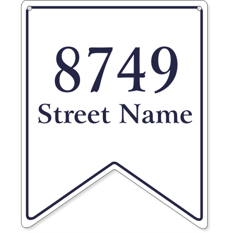 Bunting Border Street Name 12" x 10" Home Address Sign