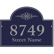 Crest Border Street Name 11" x 15" Home Address Sign