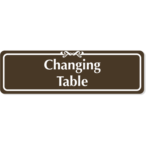 Changing Table Engraved Plastic Sign | 3" x 10"