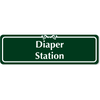 Diaper Station Engraved Plastic Sign | 3" x 10"