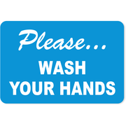 Please Wash Your Hands Engraved Plastic Sign | 4" x 6"