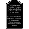 Bilingual Do Not Deposit Products Engraved Plastic Sign | 10" x 6"