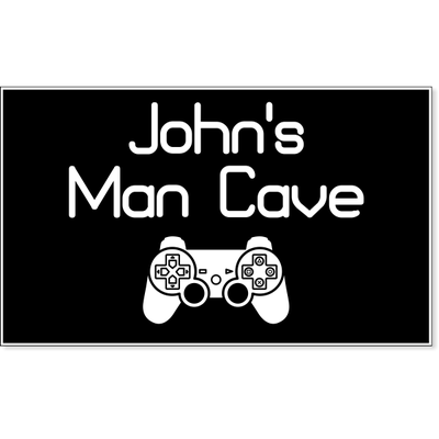 Personalized Gamer Man Cave Engraved Plastic Sign | 6" x 10"