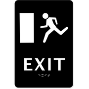 ADA Braille 9" x 6" Exit Sign