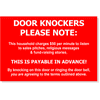 Funny Door Knockers Please Note Engraved Sign