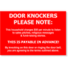 Funny Door Knockers Please Note Engraved Sign