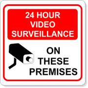 24 Hour Surveillance 6" x 6" Vinyl Decal