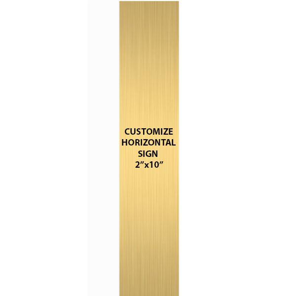 Engraved 10" x 2" Vertical Sign 