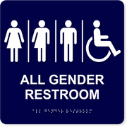 All Gender 10" x 10" Restroom ADA Sign