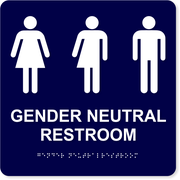 ADA Compliant 10" x 10" Gender Neutral Restroom Sign