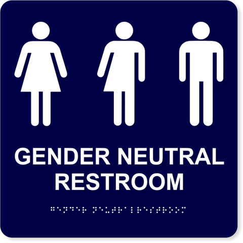 ADA Compliant 10" x 10" Gender Neutral Restroom Sign
