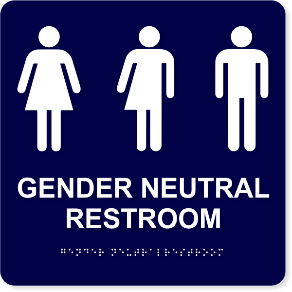 ADA Compliant 10" x 10" Gender Neutral Restroom Sign