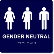 Gender Neutral with Icons 10" x 10" ADA Compliant 