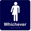 ADA Compliant Whichever Restroom Sign | 8" x 8"