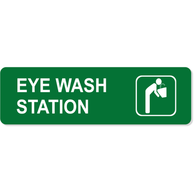 Eye Wash Station Engraved Plastic Sign | 3" x 8"