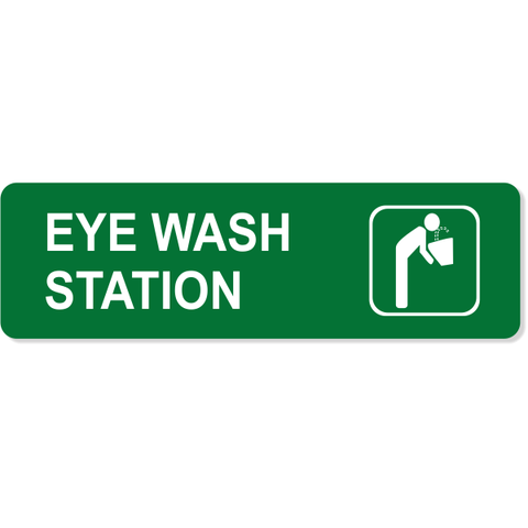 Eye Wash Station Engraved Plastic Sign | 3" x 10"