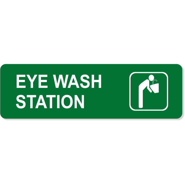 Eye Wash Station Engraved Plastic Sign | 3" x 8"