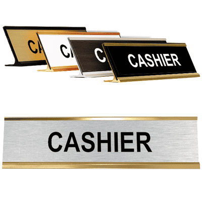 Cashier Desk Plate | 2" x 8"