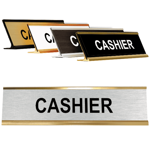 CASHIER Desk Plate