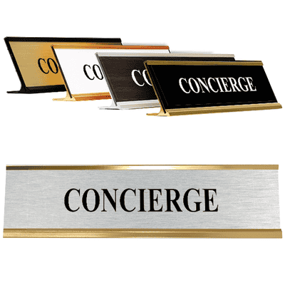 Concierge Desk Plate | 2" x 8"