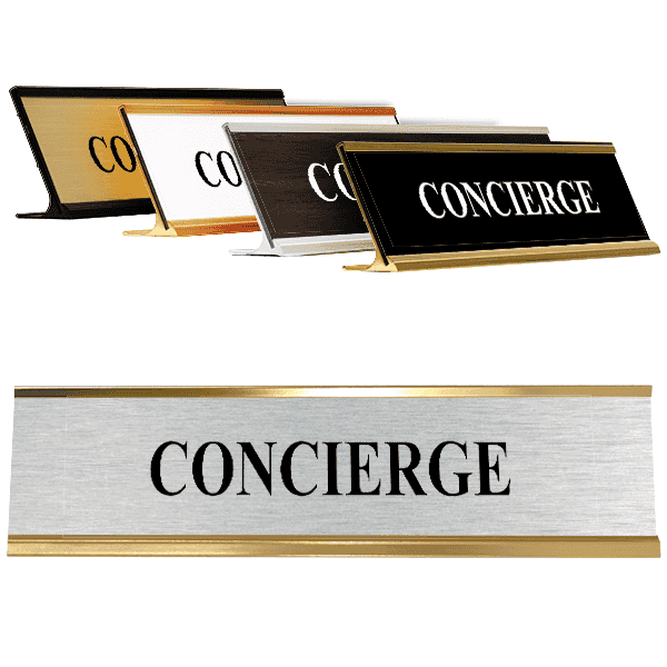 Concierge 2" x 8" Desk Plate